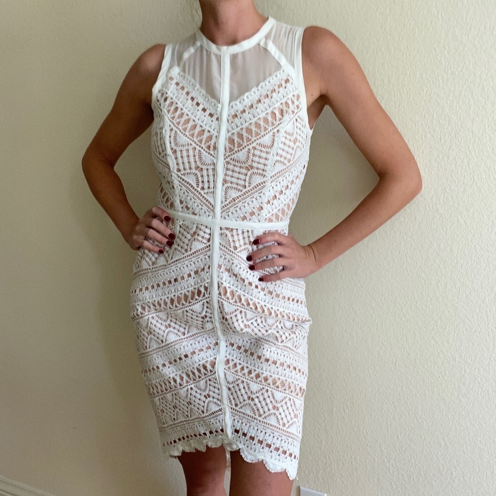White Lace Dress - XS (Fits like S)